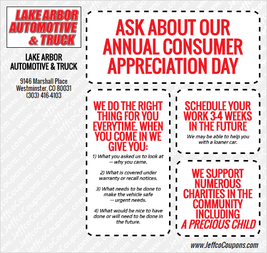 Lake Arbor Automotive & Truck Coupon
