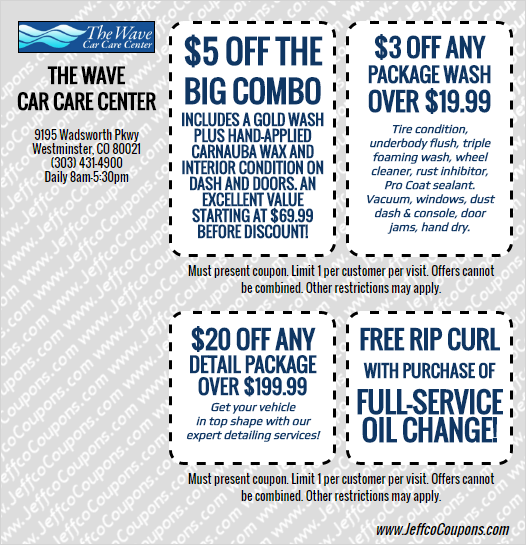 The Wave Car Wash Westminster Coupon