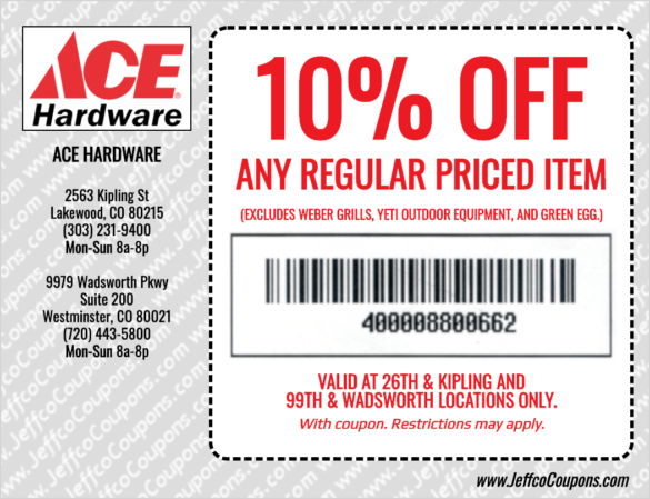 Ace Hardware Westminster Coupon