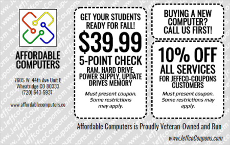 Affordable Computers Wheat Ridge Coupon