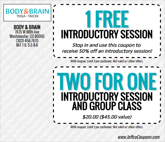 Body and Brain Westminster Coupon