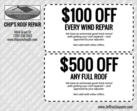 Chip’s Roofing and Exteriors Coupon