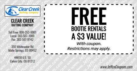 Clear Creek Rafting Company Coupon