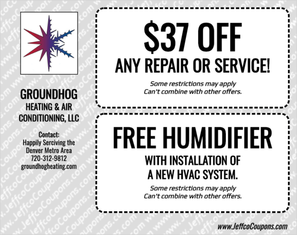 Groundhog Heating & Air Conditioning LLC Coupon