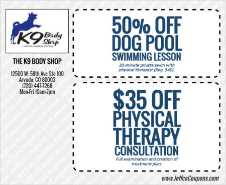 K9 Body Shop Canine Therapy Coupon