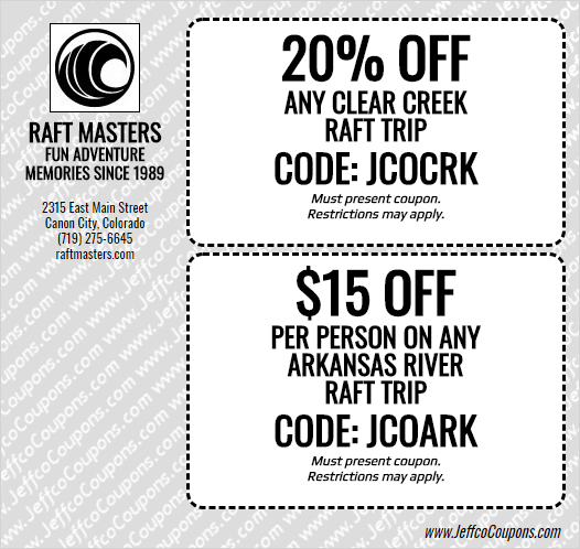 Raft Masters Jefferson County Coupon