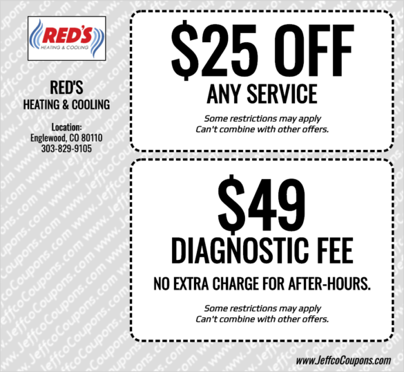 Red’s Heating and Cooling Englewood Coupon